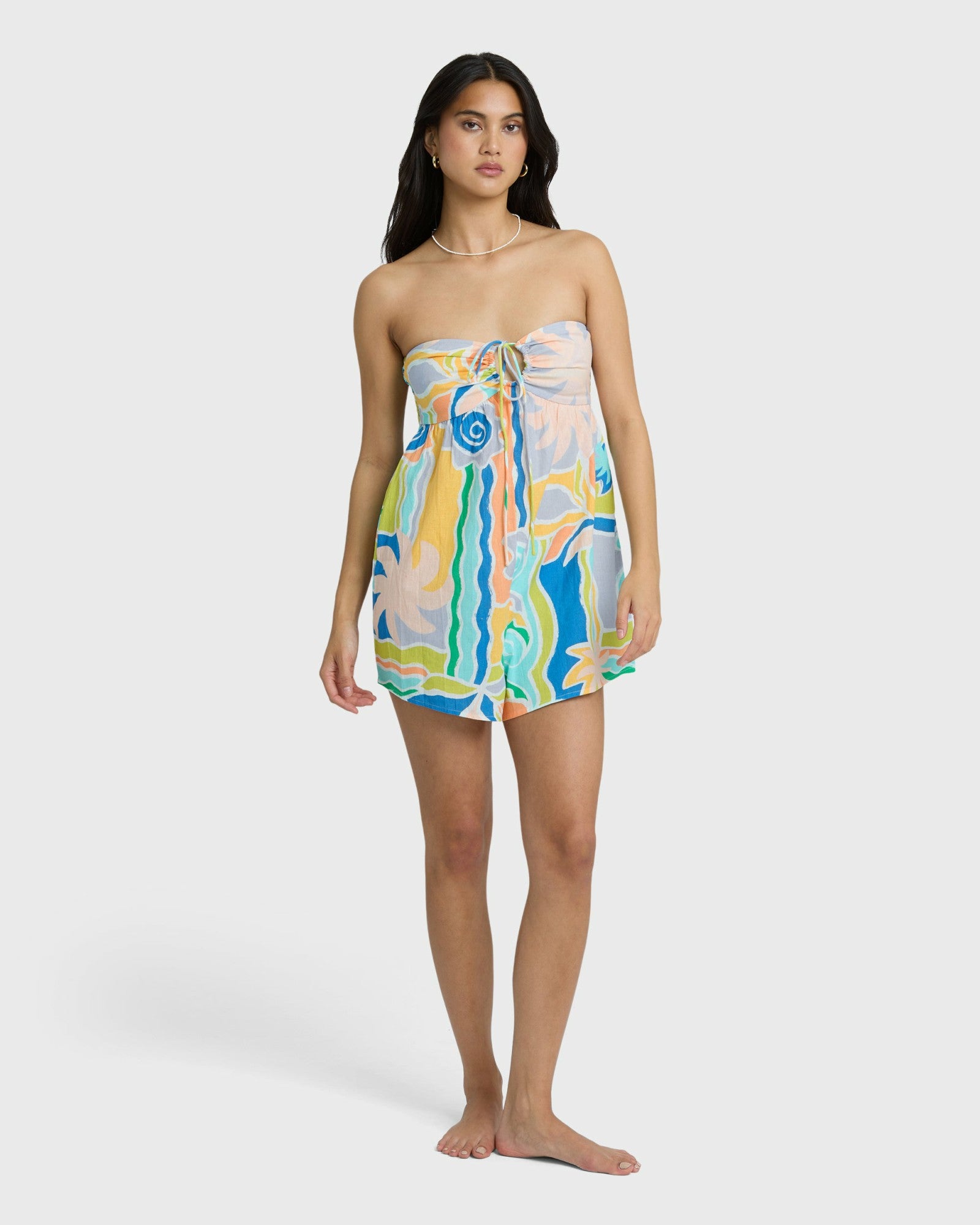 Billabong Women's So Groovy Romper - Blue Multi