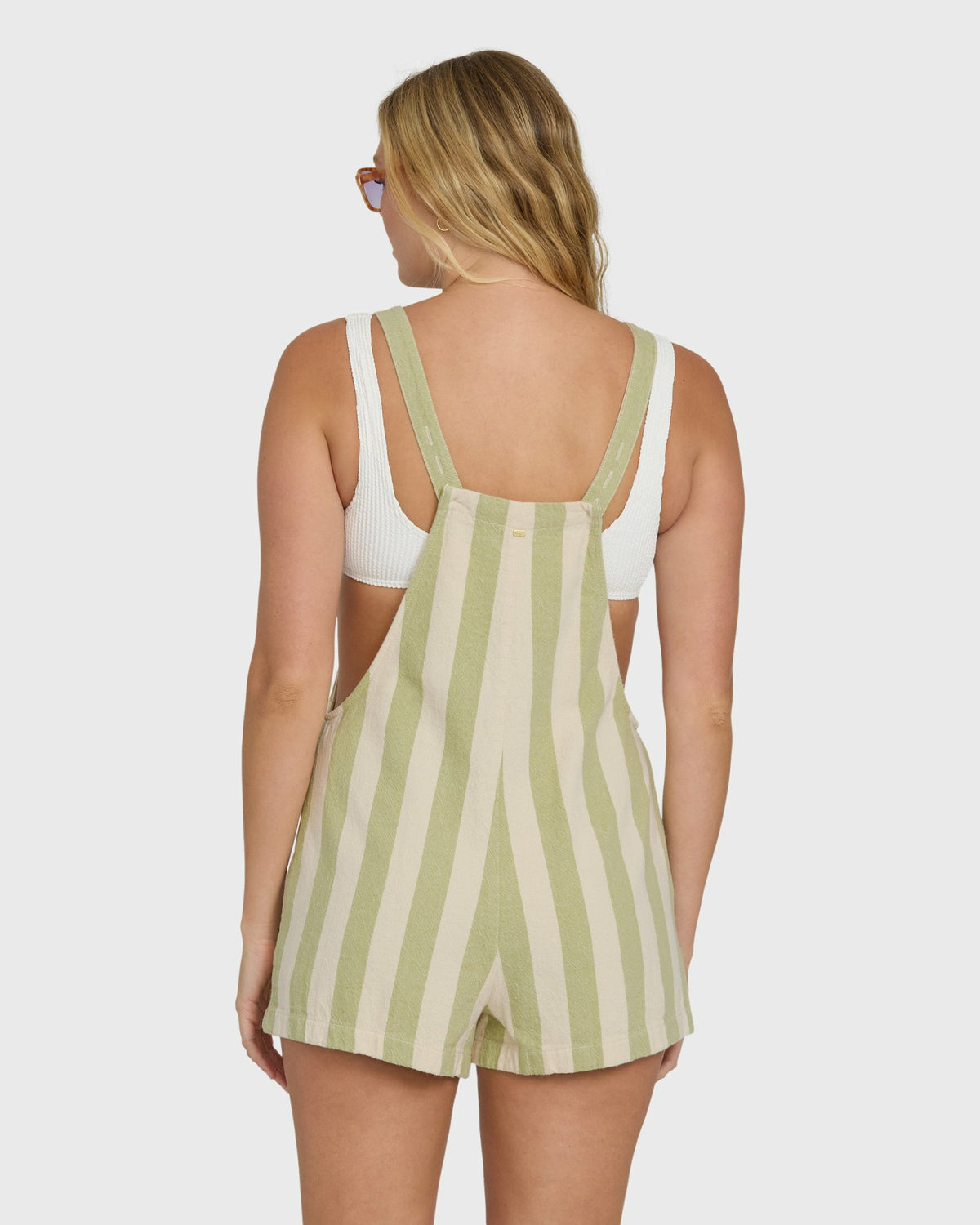 Billabong Women's Beach Crush Yarn-Dyed Overalls - Cactus