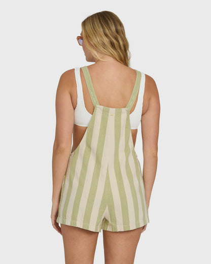 Billabong Women's Beach Crush Yarn-Dyed Overalls - Cactus