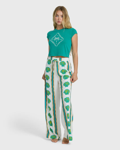 Billabong Women's Coastal Crush Elastic Waist Pants - Salt Crystal