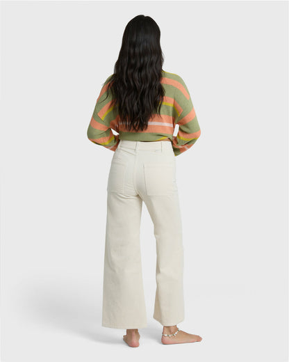 Billabong Women's Free Fall High-Waist Twill Pants - Sea Salt