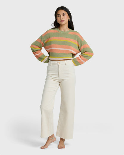 Billabong Women's Free Fall High-Waist Twill Pants - Sea Salt