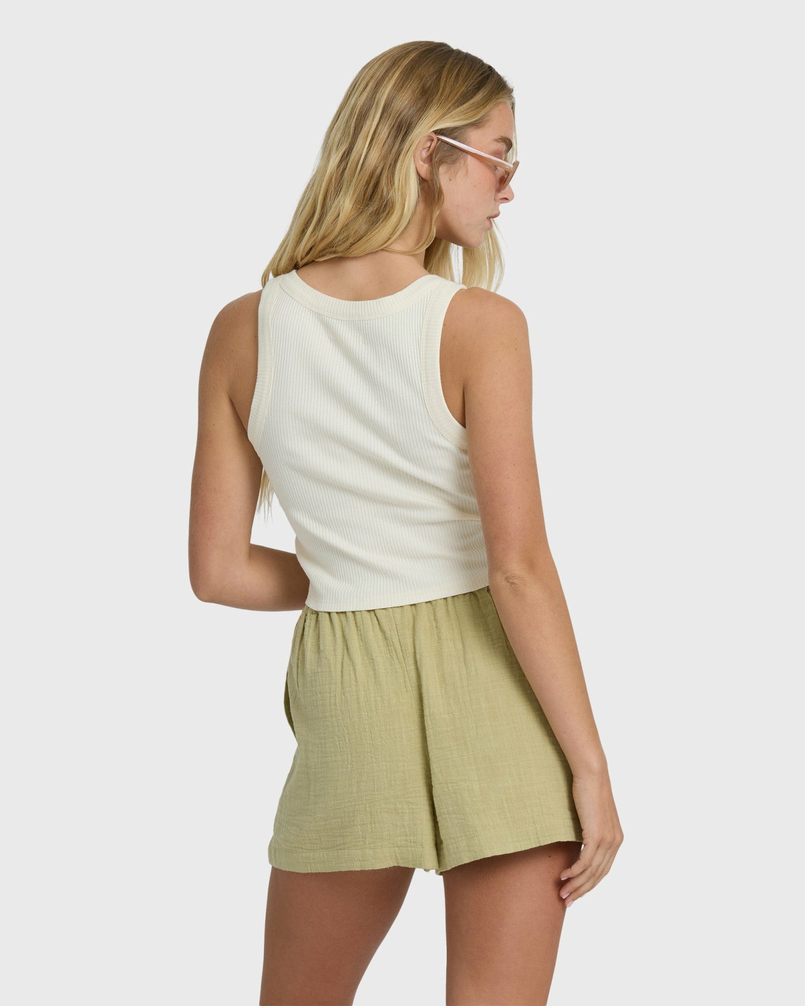 Billabong Women's Rerun Tank Top - White Cap