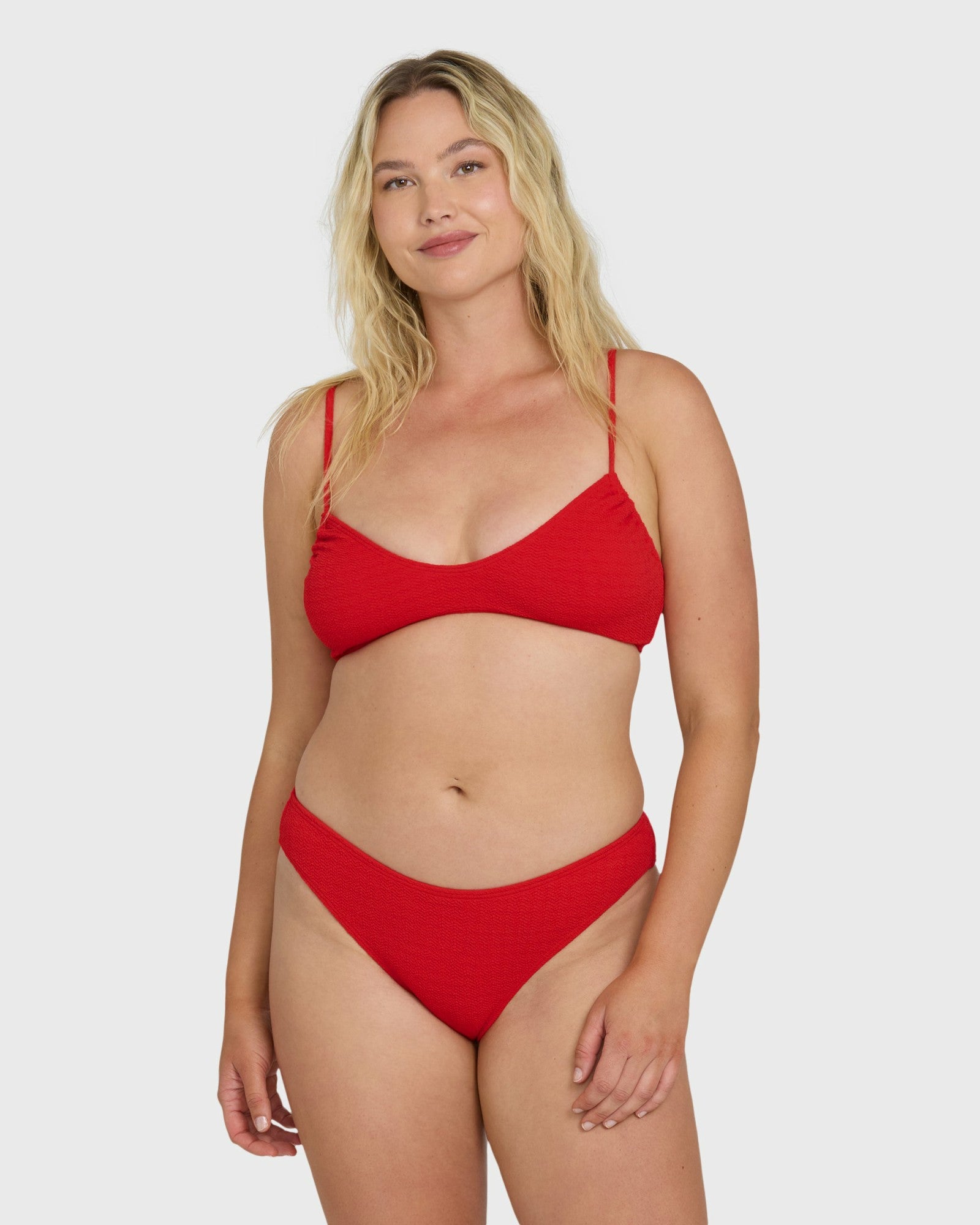 Billabong Women's Rising Tide Bondi Medium Bikini Bottoms - Fiesta Red