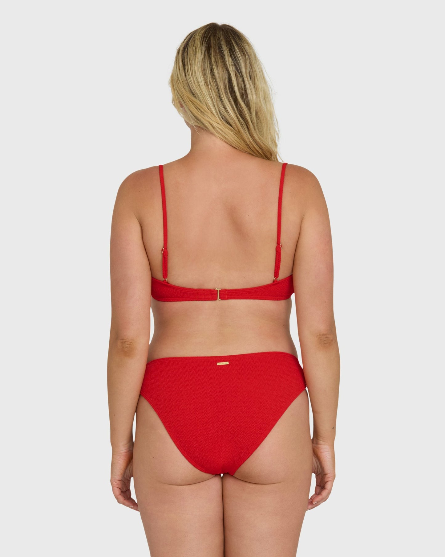 Billabong Women's Rising Tide Bondi Medium Bikini Bottoms - Fiesta Red
