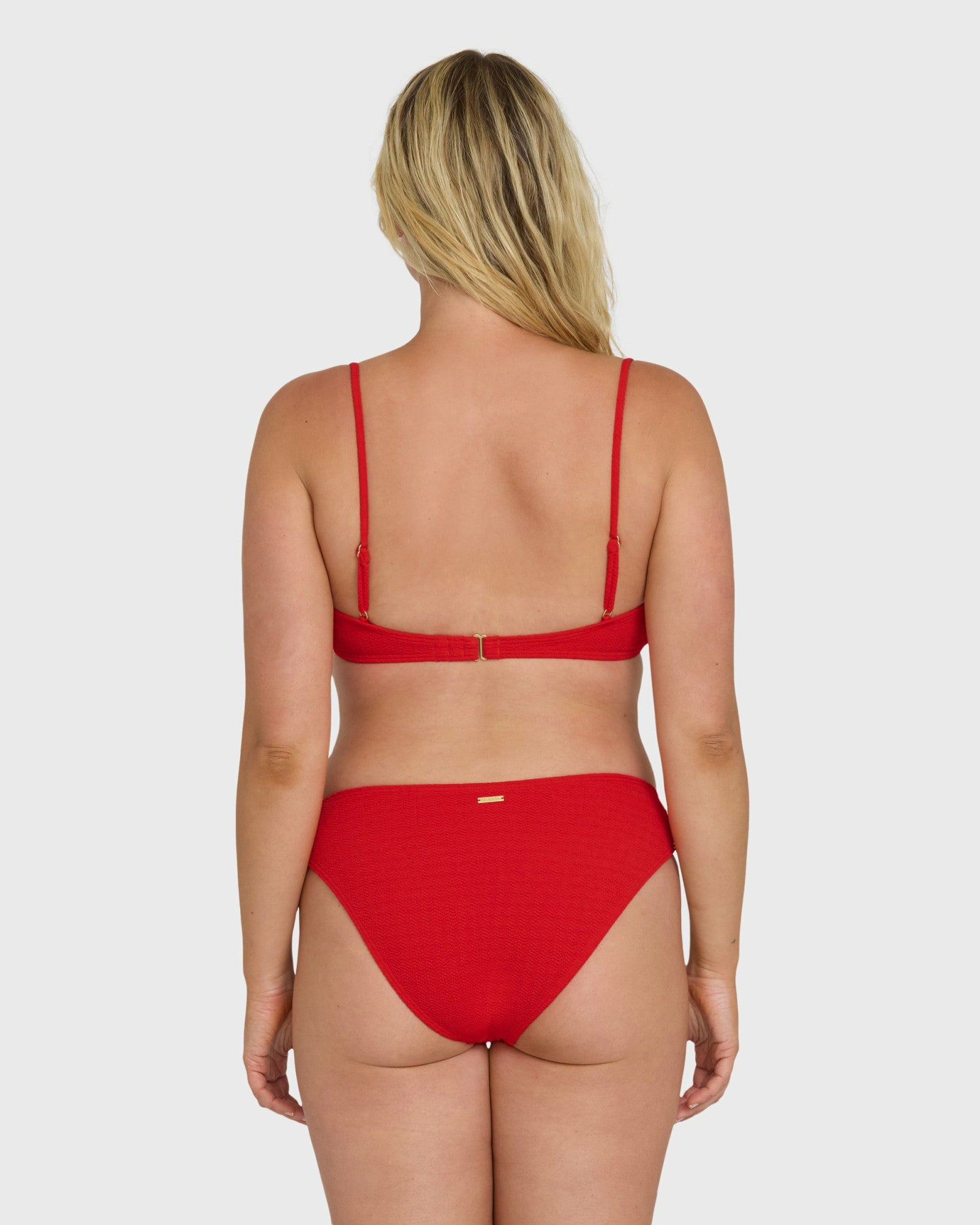 Billabong Women's Rising Tide Bondi Medium Bikini Bottoms - Fiesta Red