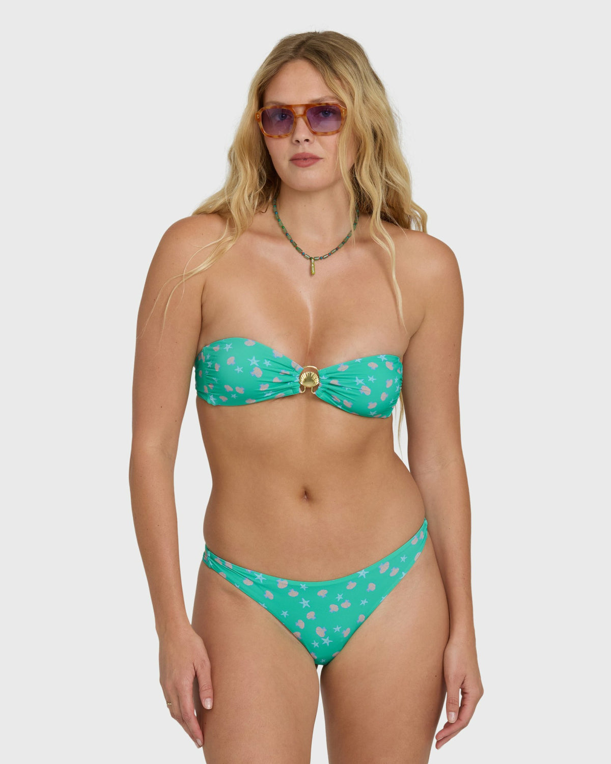 Billabong Women's Ship Wrecked Tanga Bikini Bottoms - Green Tropics
