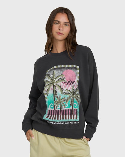 Billabong Women's Echo Crewneck Sweatshirt - Black Sands