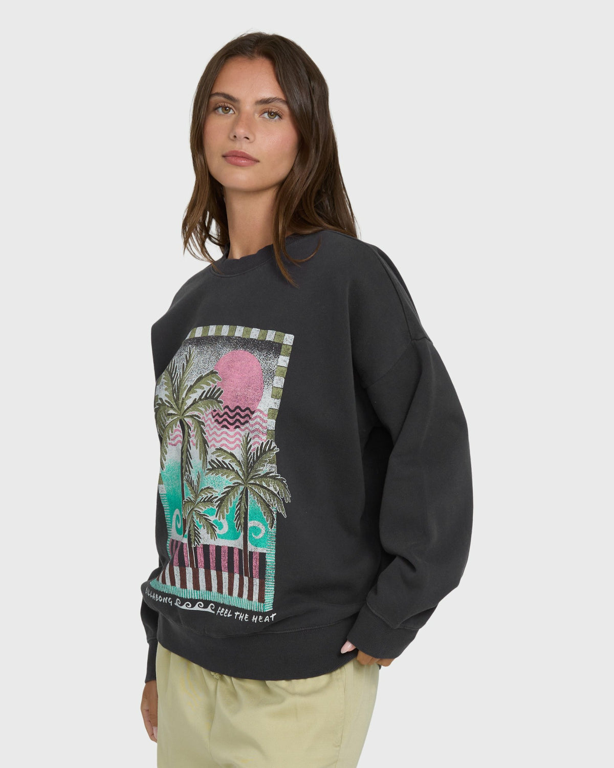 Billabong Women's Echo Crewneck Sweatshirt - Black Sands