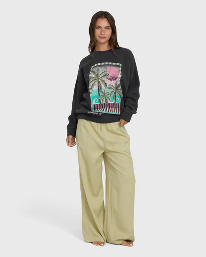 Billabong Women's Echo Crewneck Sweatshirt - Black Sands