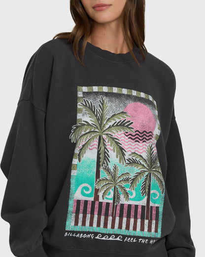 Billabong Women's Echo Crewneck Sweatshirt - Black Sands