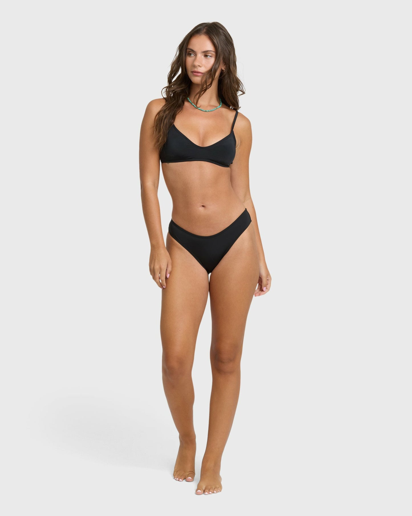 Billabong Women's Sol Searcher Bondi Bikini Bottoms - Black Pebble