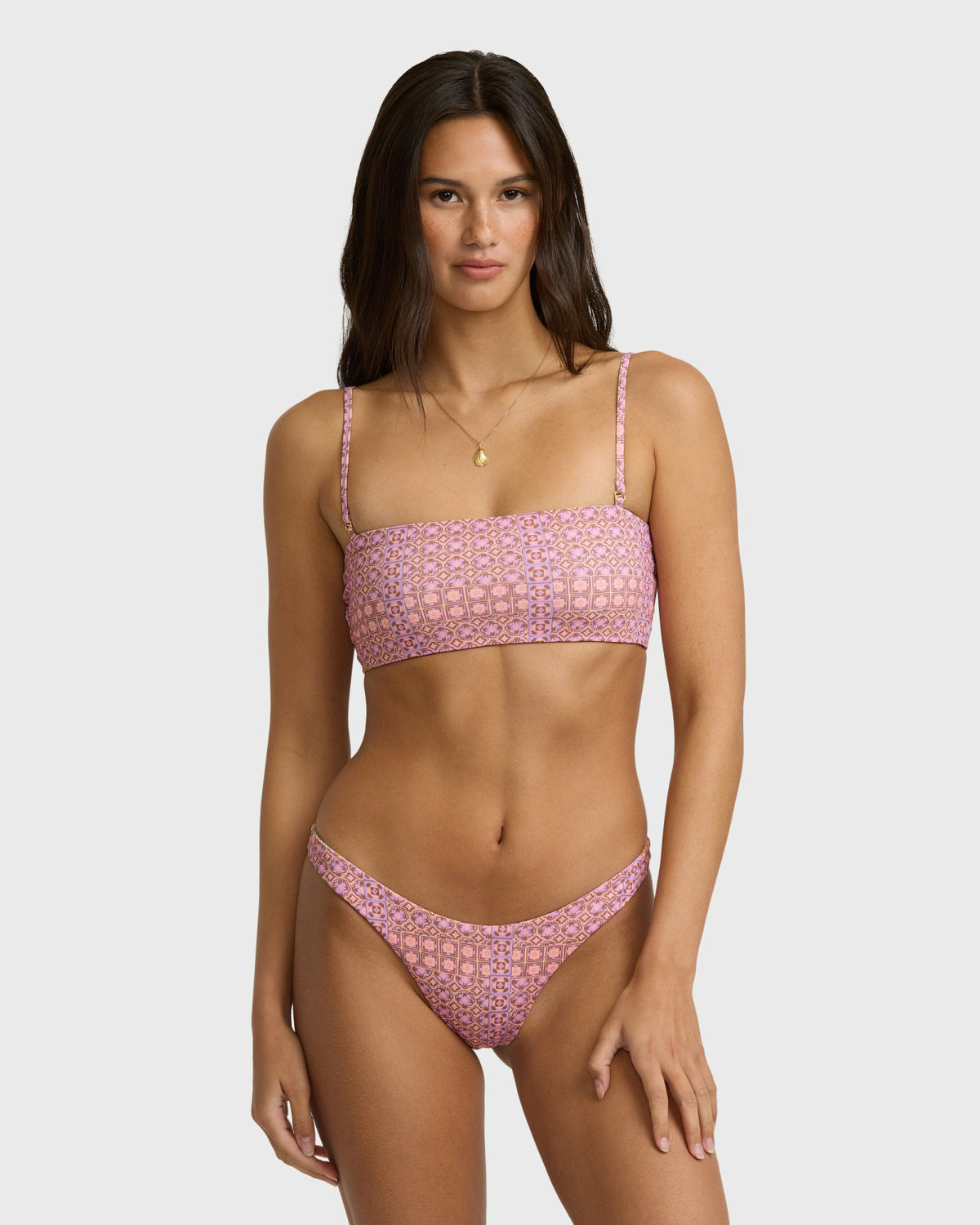 Billabong Women's Dreamy Daze Tully Reversible Bandeau Bikini Top - Sweet Lilac
