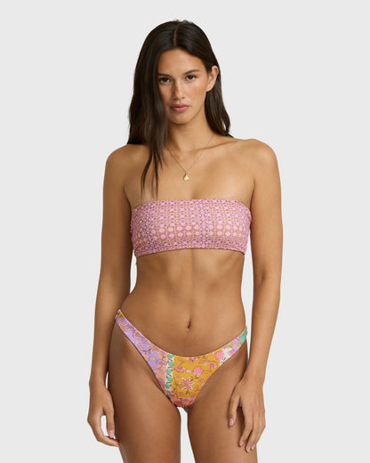 Billabong Women's Dreamy Daze Tully Reversible Bandeau Bikini Top - Sweet Lilac