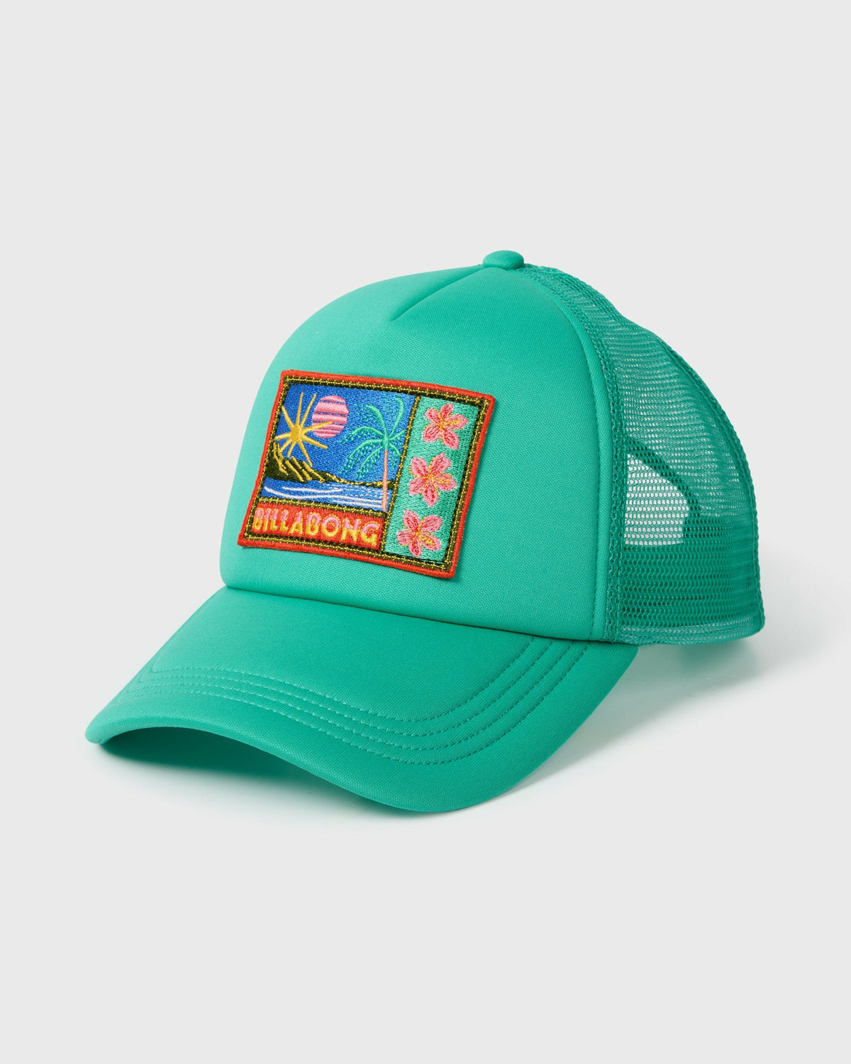 Billabong Women's Grandpa Trucker Hat - Green Tropics