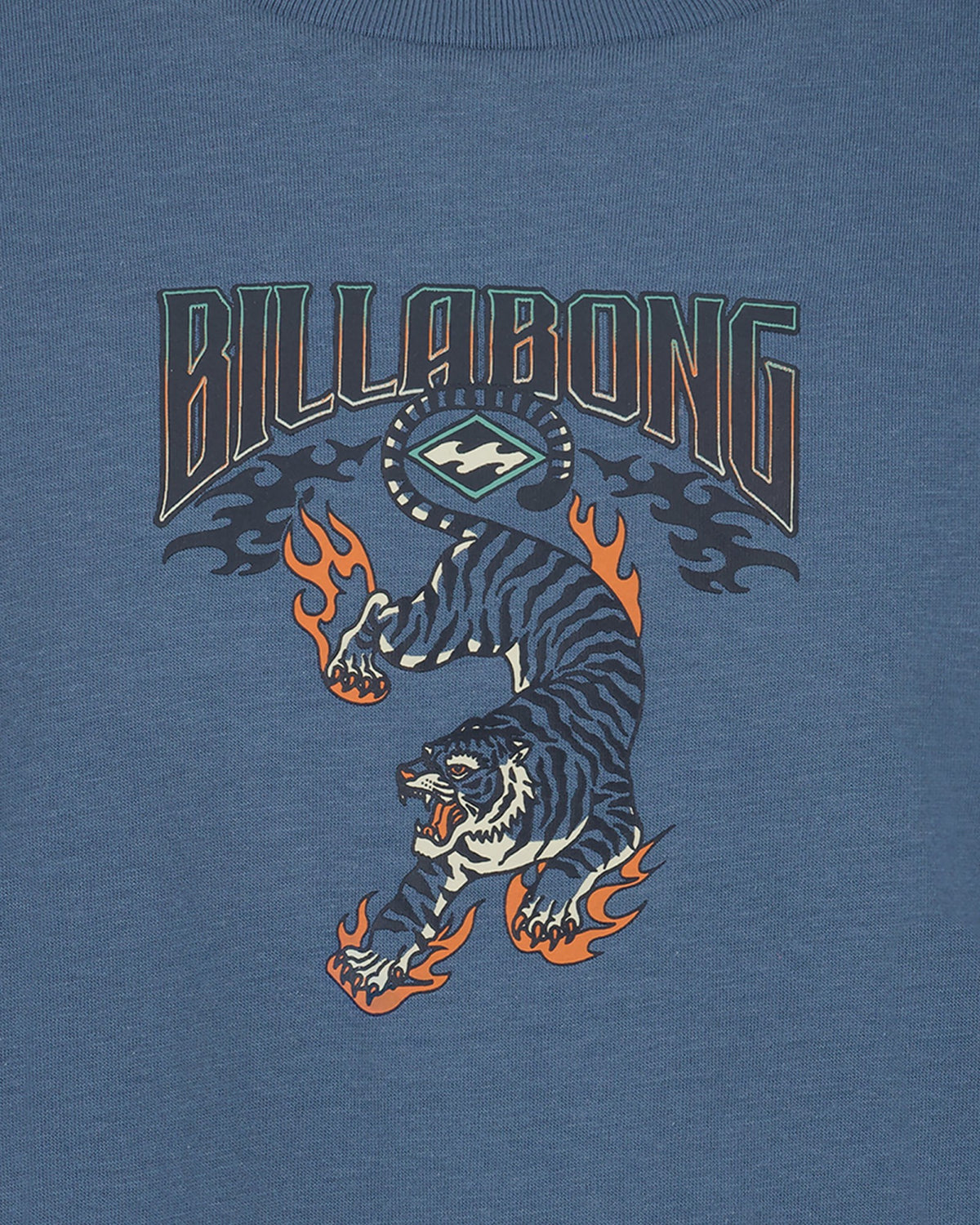 Billabong Women's Boys Inferno Tiger Short Sleeve T-Shirt