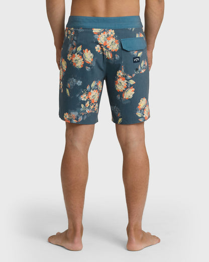 Billabong Men's Good Times Pro 18\" Boardshorts - Dark Denim Multi - Dark Denim