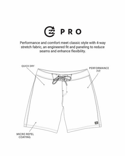 Billabong Men's Fluid Pro Performance 21\" Boardshorts - Black