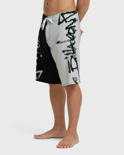 Billabong Men's Inverted Pro 22\" Boardshorts - Black\/White