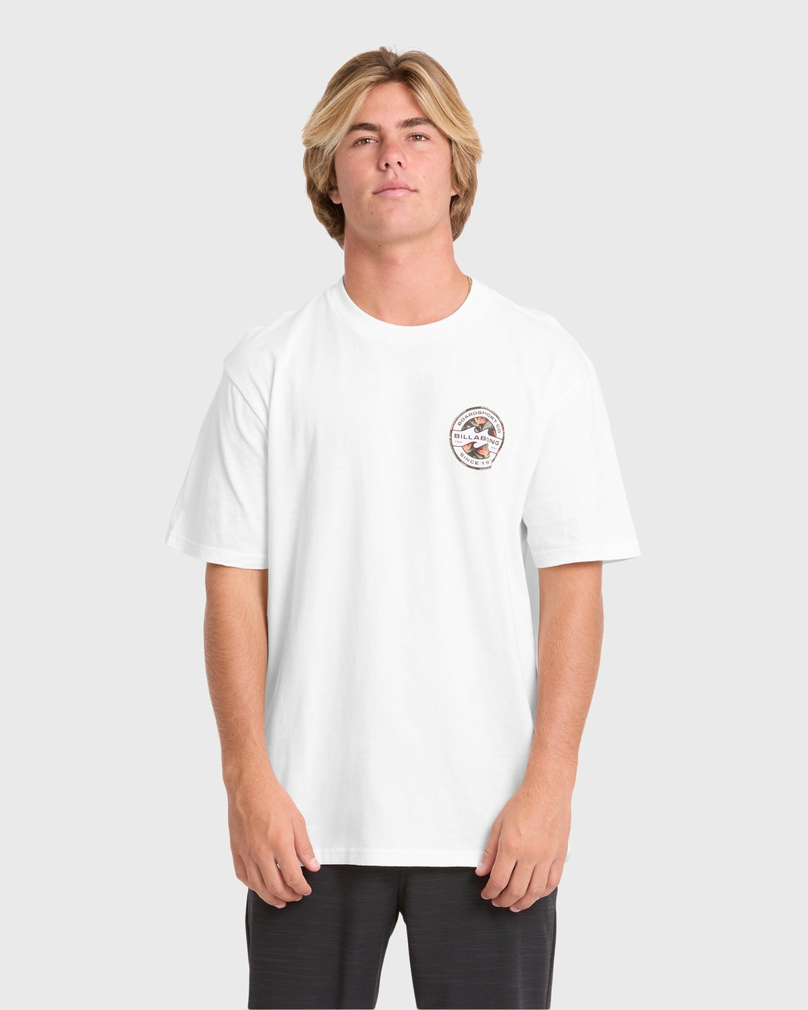 Billabong Men's Hollow Premium Short Sleeve Knit T-Shirt - Off White