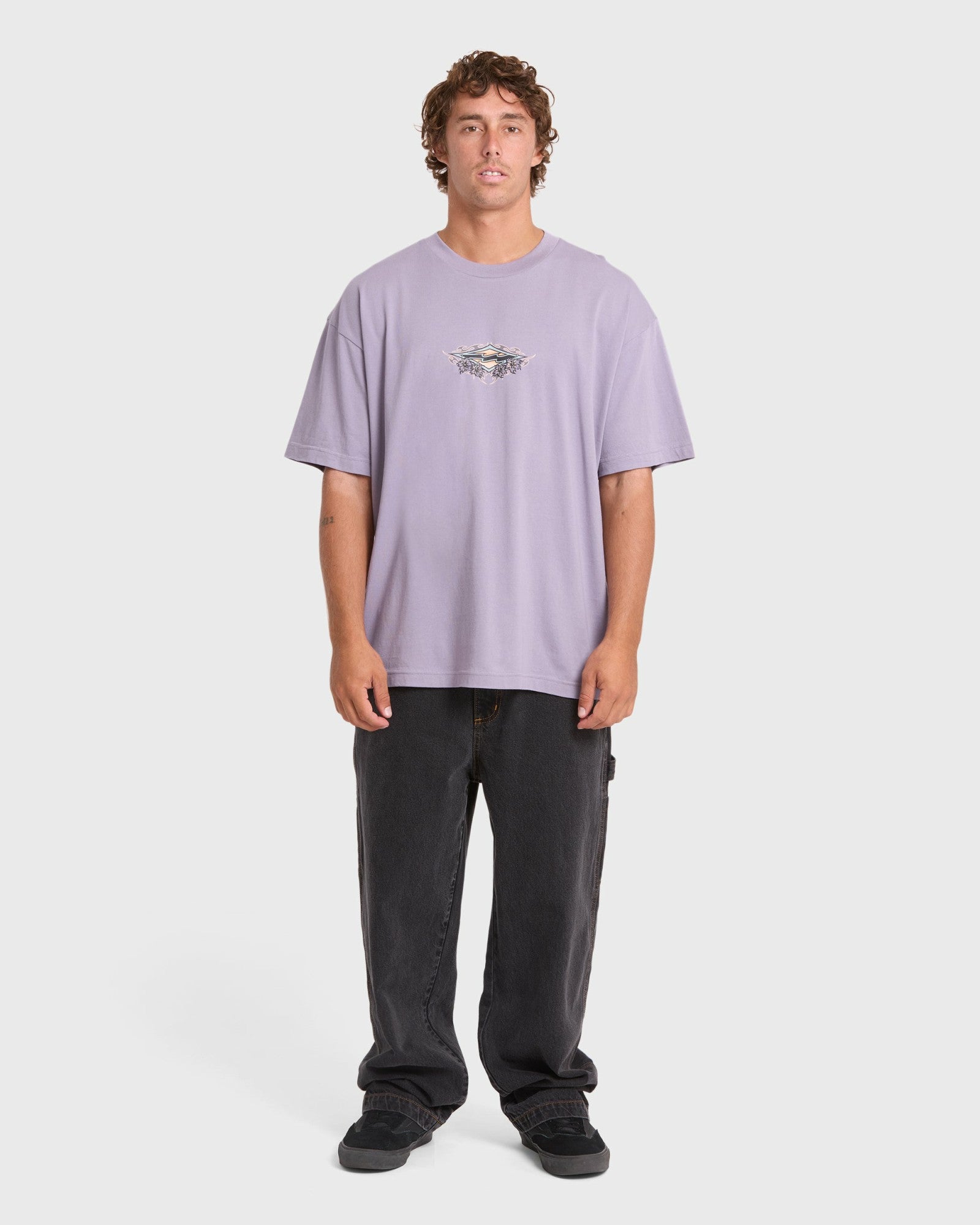 Billabong Men's Biscus OG Short Sleeve Cotton T-Shirt - Purple Ash