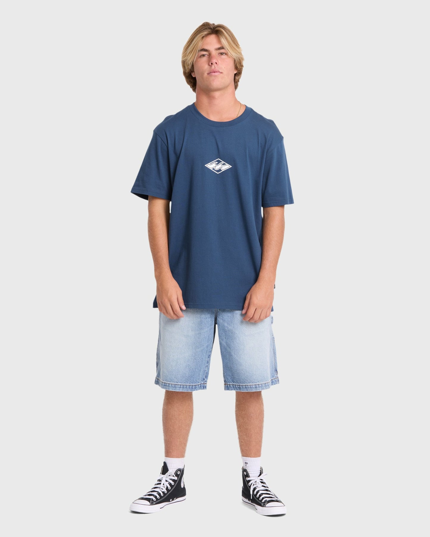 Billabong Men's Mainstay Premium Short Sleeve Cotton T-Shirt - Dark Denim