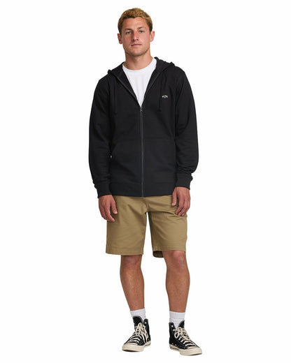 Billabong Men's All Day Zip Front Hoodie - Black