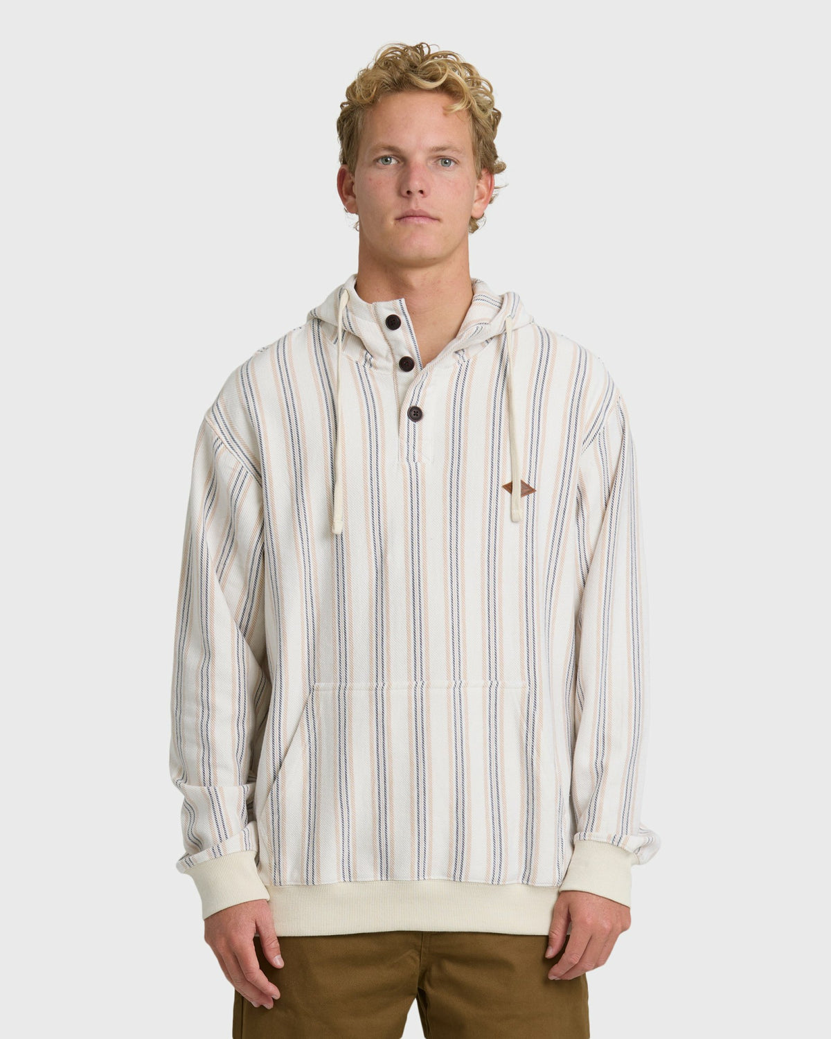 Billabong Men's Rancho Pullover YD Pullover Hoodie - Oatmeal