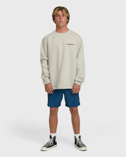 Billabong Men's Compass Crewneck Sweatshirt - Dove