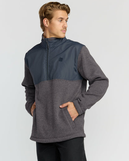 Billabong Men's Boundary Blocked Mockneck Sweatshirt - Dusty Purple