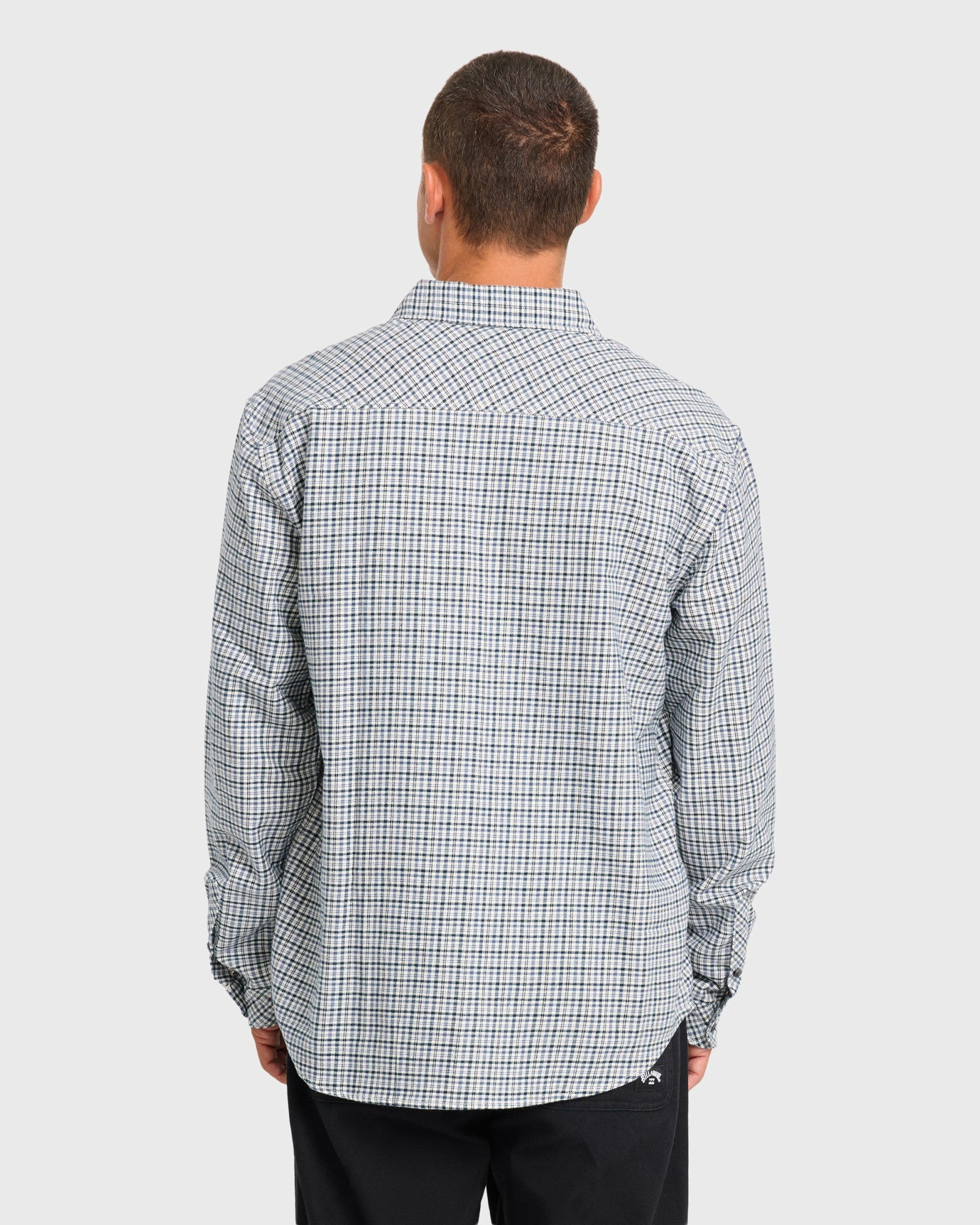 Billabong Men's Coastline Long Sleeve Flannel Shirt - Off White