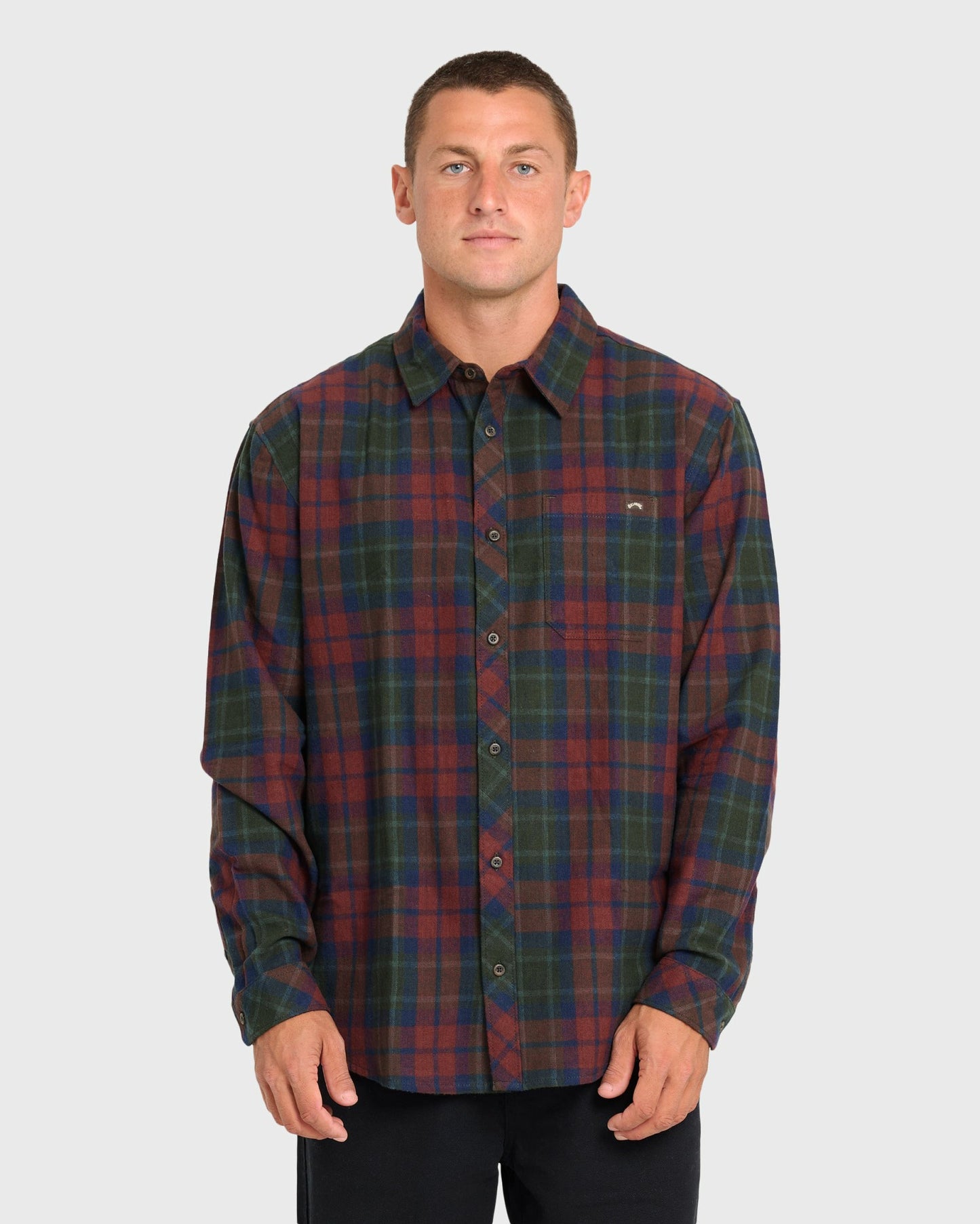 Billabong Men's Coastline Long Sleeve Flannel Shirt - Tortoise Shell
