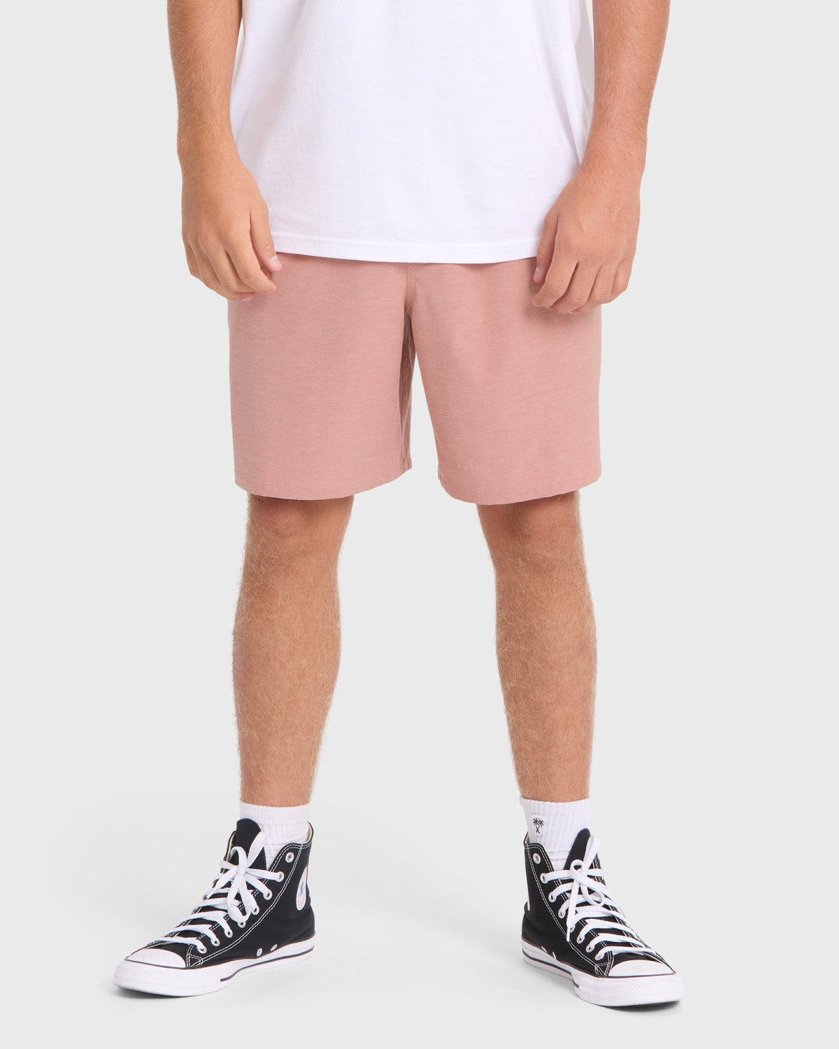 Billabong Men's Crossfire Elastic Wave Washed 18\" Amphibian Hybrid Shorts - Ash Rose