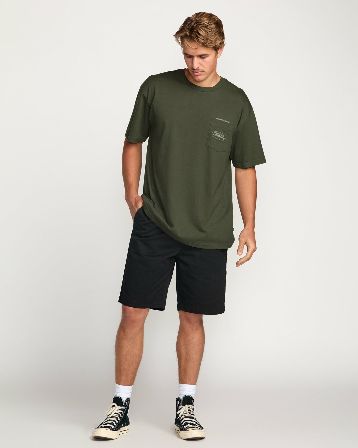 Billabong Men's Bad Dog Pocket Regular Tee - Olive