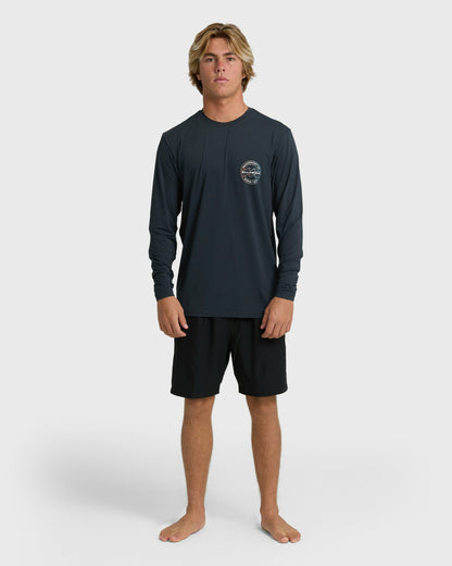 Billabong Men's Hollow Loose Fit Long Sleeve Surf Tee - Navy