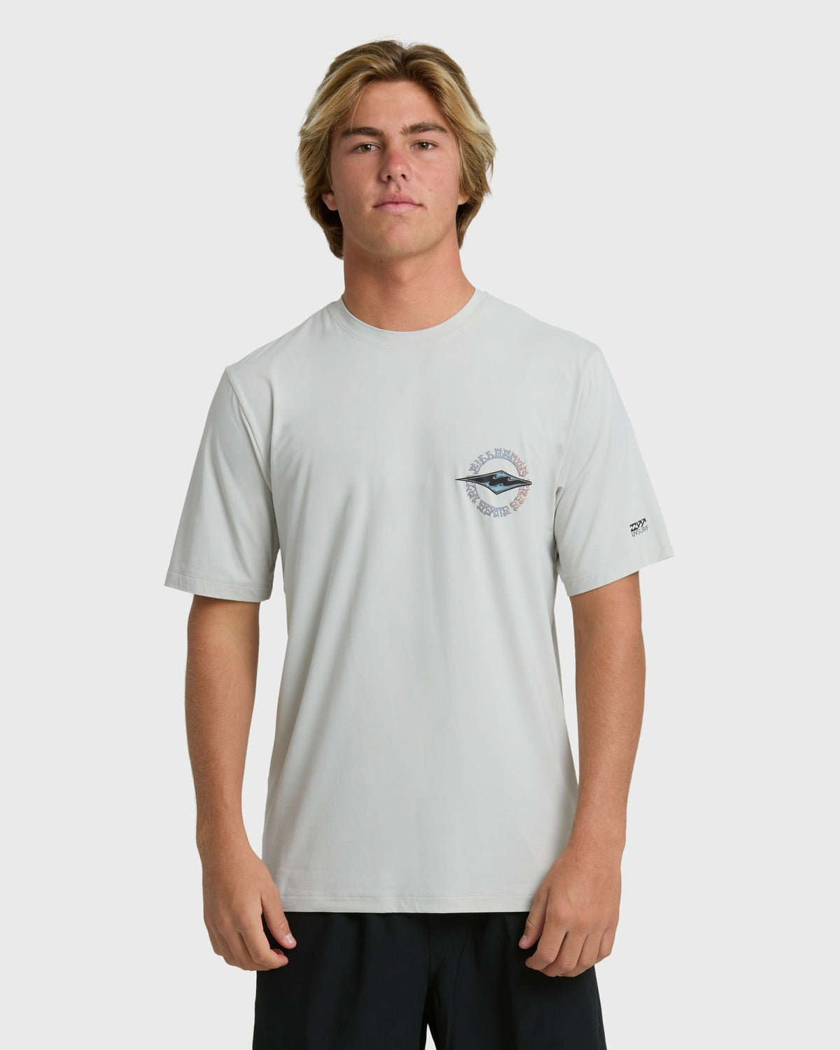 Billabong Men's Hollow Diamond Loose Fit Short Sleeve Surf Tee - Silver