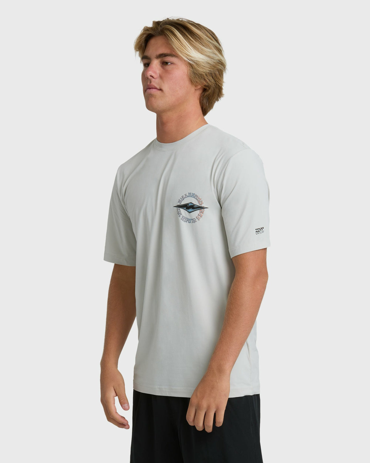 Billabong Men's Hollow Diamond Loose Fit Short Sleeve Surf Tee - Silver