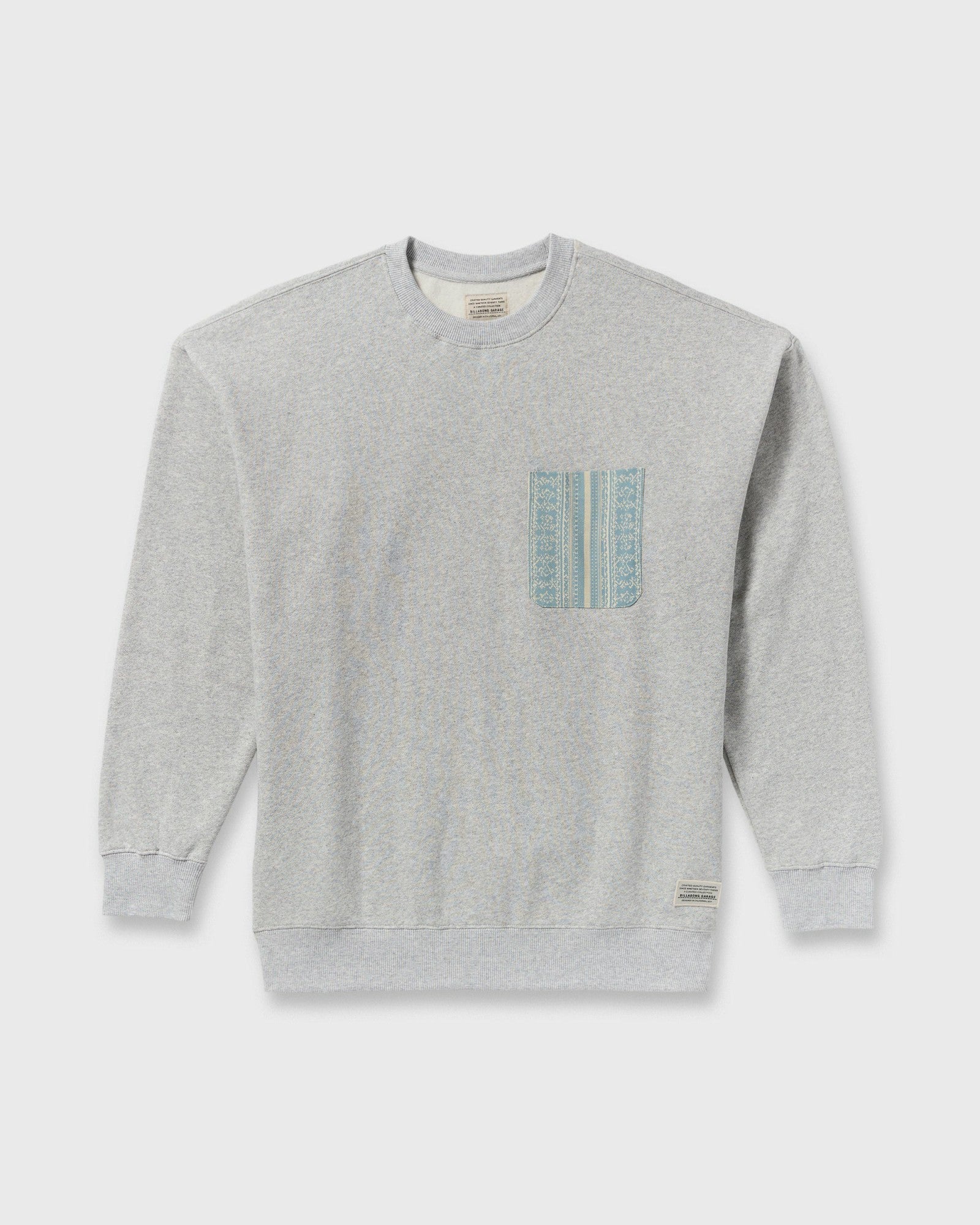 Billabong Men's Austin Garage Crew Sweatshirt - Lt Grey Htr