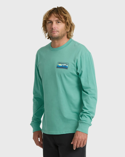Billabong Men's Range Adventure Division Premium Long Sleeve Knit T-Shirt - Jade