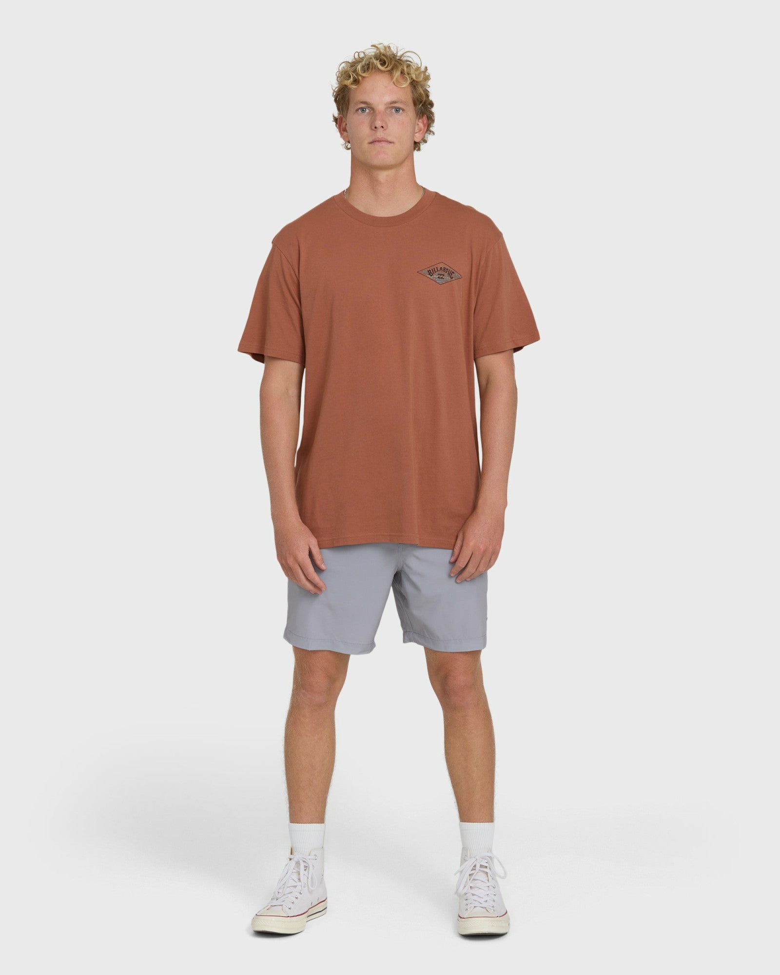 Billabong Men's A\/Div Arch Premium Short Sleeve Knit T-Shirt - Cedar Wood