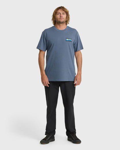 Billabong Men's Adventure Division Range Premium Short Sleeve Knit T-Shirt - China Blue