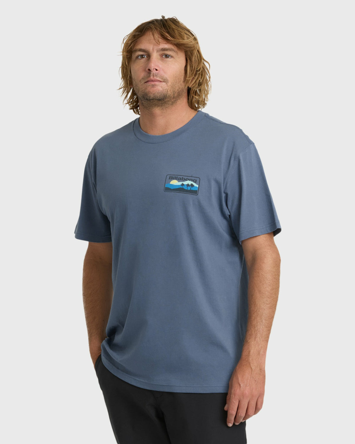 Billabong Men's Adventure Division Range Premium Short Sleeve Knit T-Shirt - China Blue