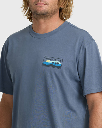 Billabong Men's Adventure Division Range Premium Short Sleeve Knit T-Shirt - China Blue