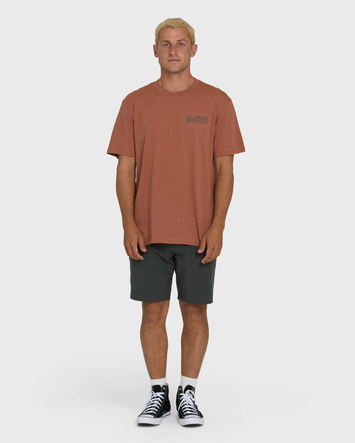 Billabong Men's A\/Div Agave Premium Short Sleeve Cotton T-Shirt - Cedar Wood