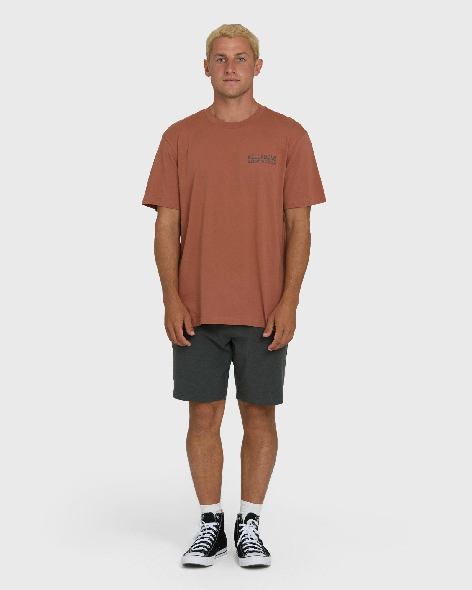 Billabong Men's A\/Div Agave Premium Short Sleeve Cotton T-Shirt - Cedar Wood