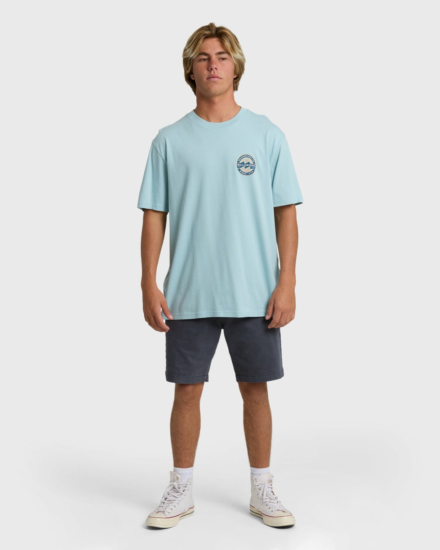 Billabong Men's Hollow Premium Short Sleeve T-Shirt - Dusty Blue