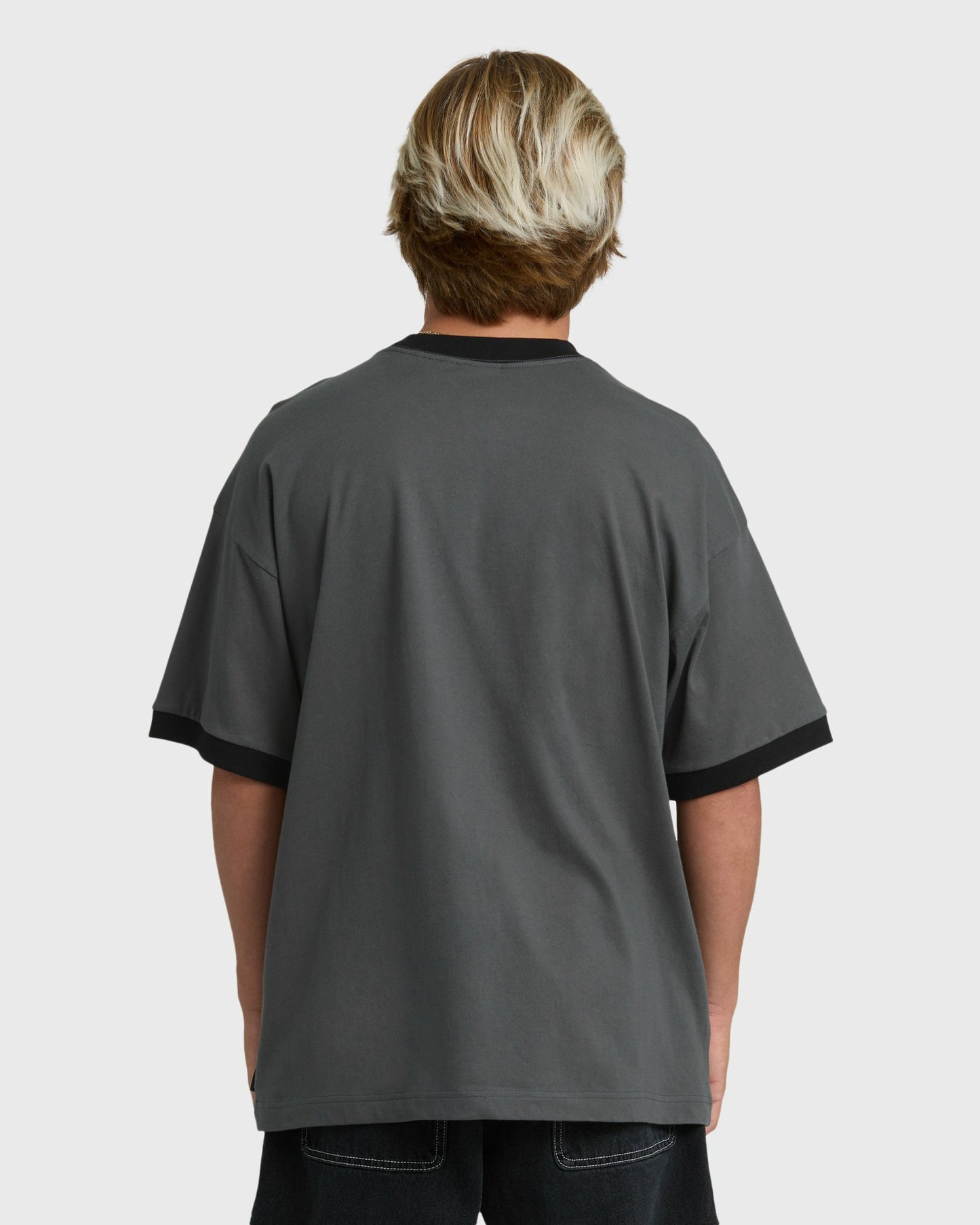 Billabong Men's Spec 73 Spin Ringer Short Sleeve T-Shirt - Pewter