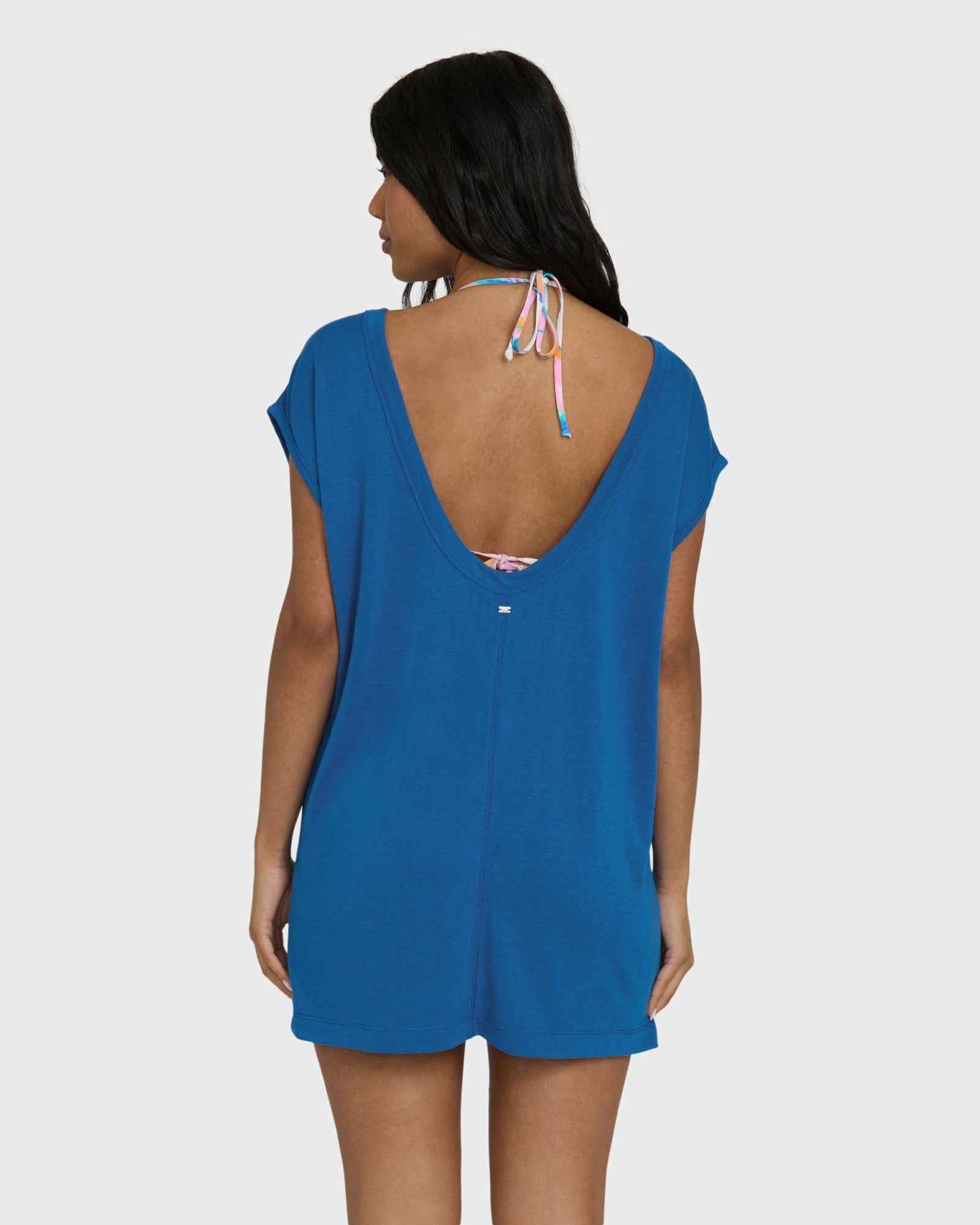 Billabong Women's Hallow Wave Mini Short Sleeve Dress - True Blue