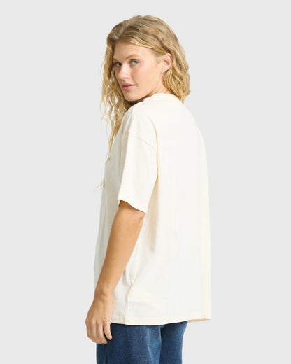 Billabong Women's In Front Of Me Short Sleeve Knit T-Shirt - White Cap