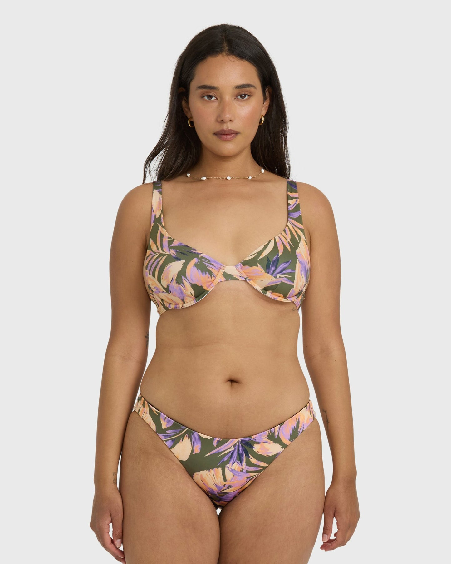 Billabong Women's Drifting Coast Reversible Tropic Bikini Bottom - Luv Army